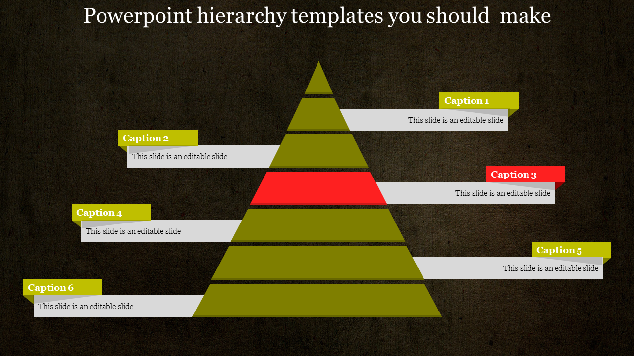 PowerPoint Hierarchy Templates | Triangle strategy